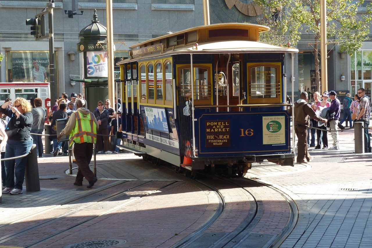 san francisco cable car transportation free photo