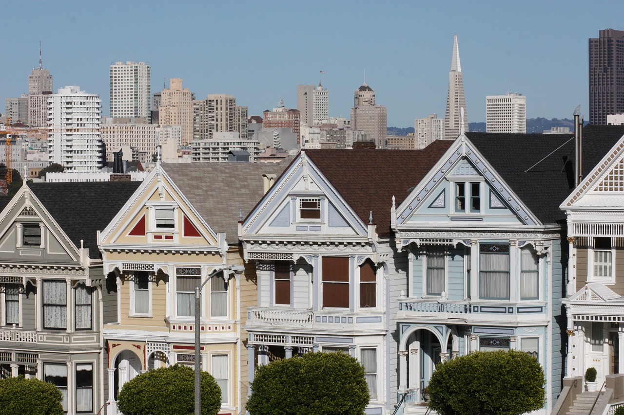 san francisco  painted ladies  houses free photo