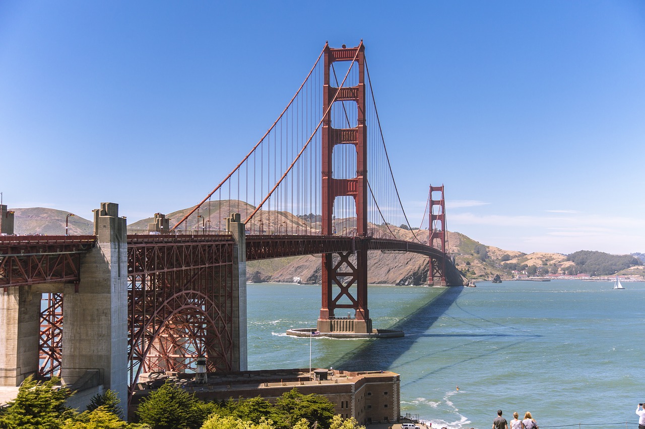 san fransisco  bridge  sea free photo