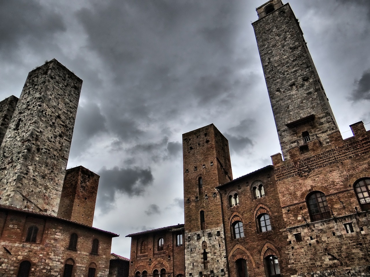 san gimignano towers tuscany free photo