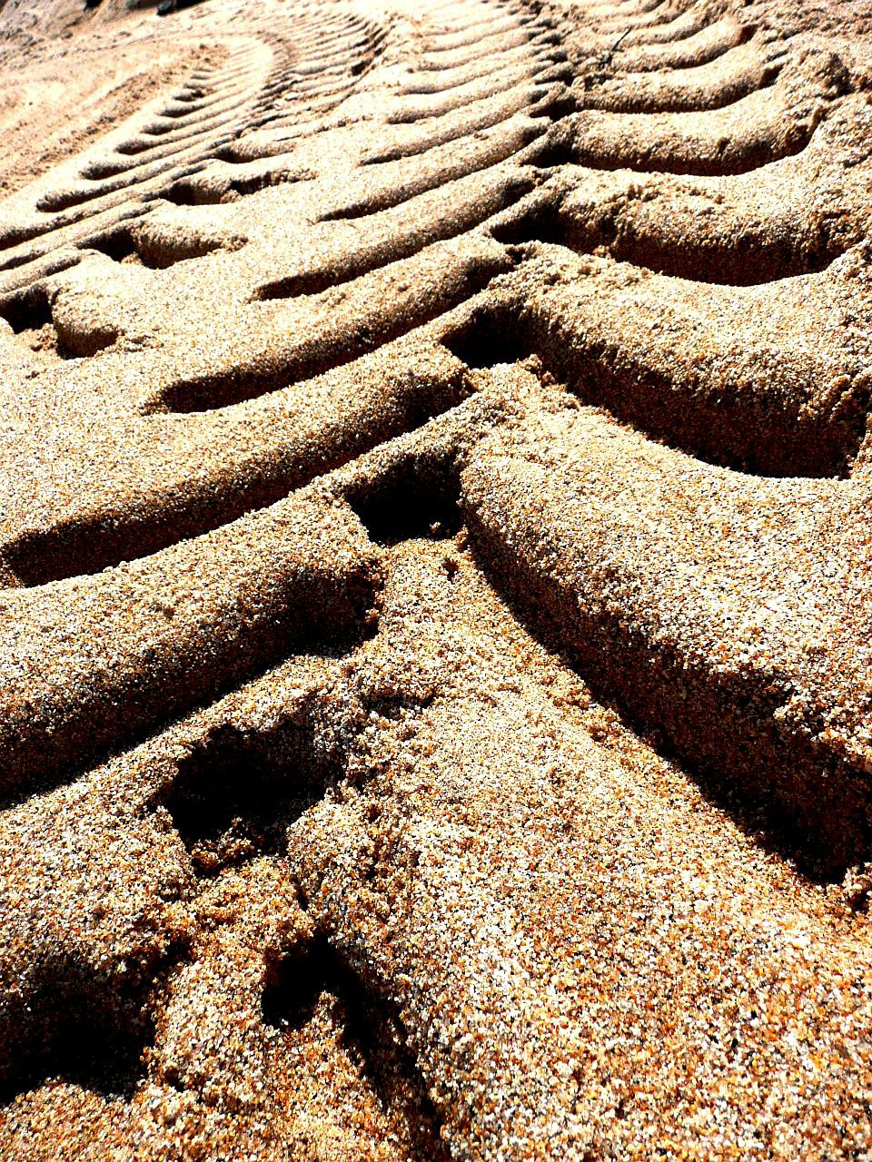 sand traces tire footprint free photo