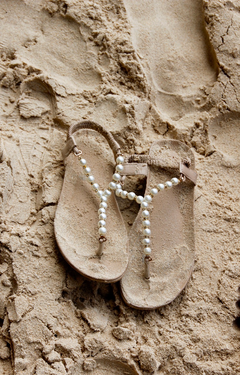 sand beach slippers free photo
