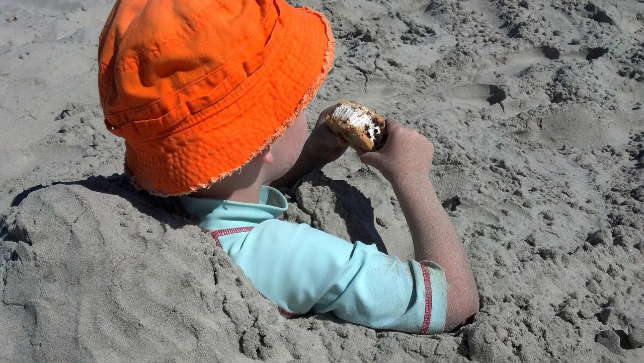 sand kid beach free photo
