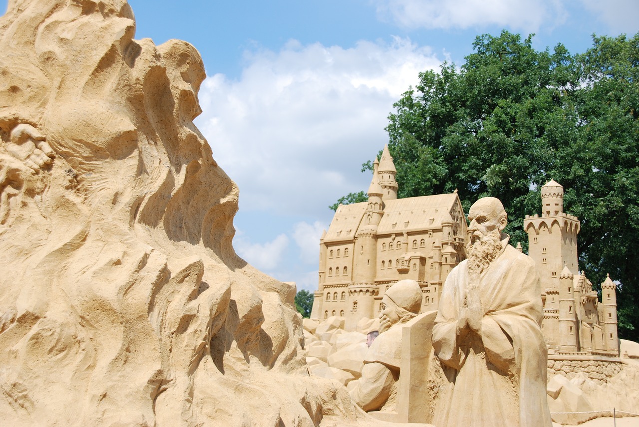 sand sculpture art free photo