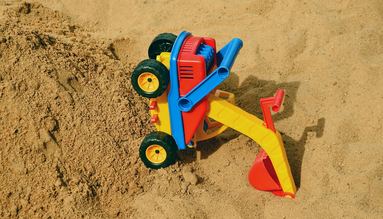 sand sand toys excavators free photo