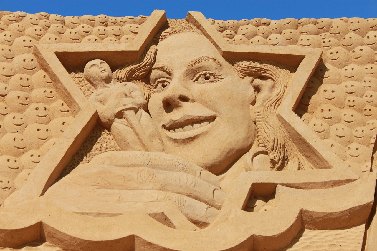 sand sculpture artwork free photo