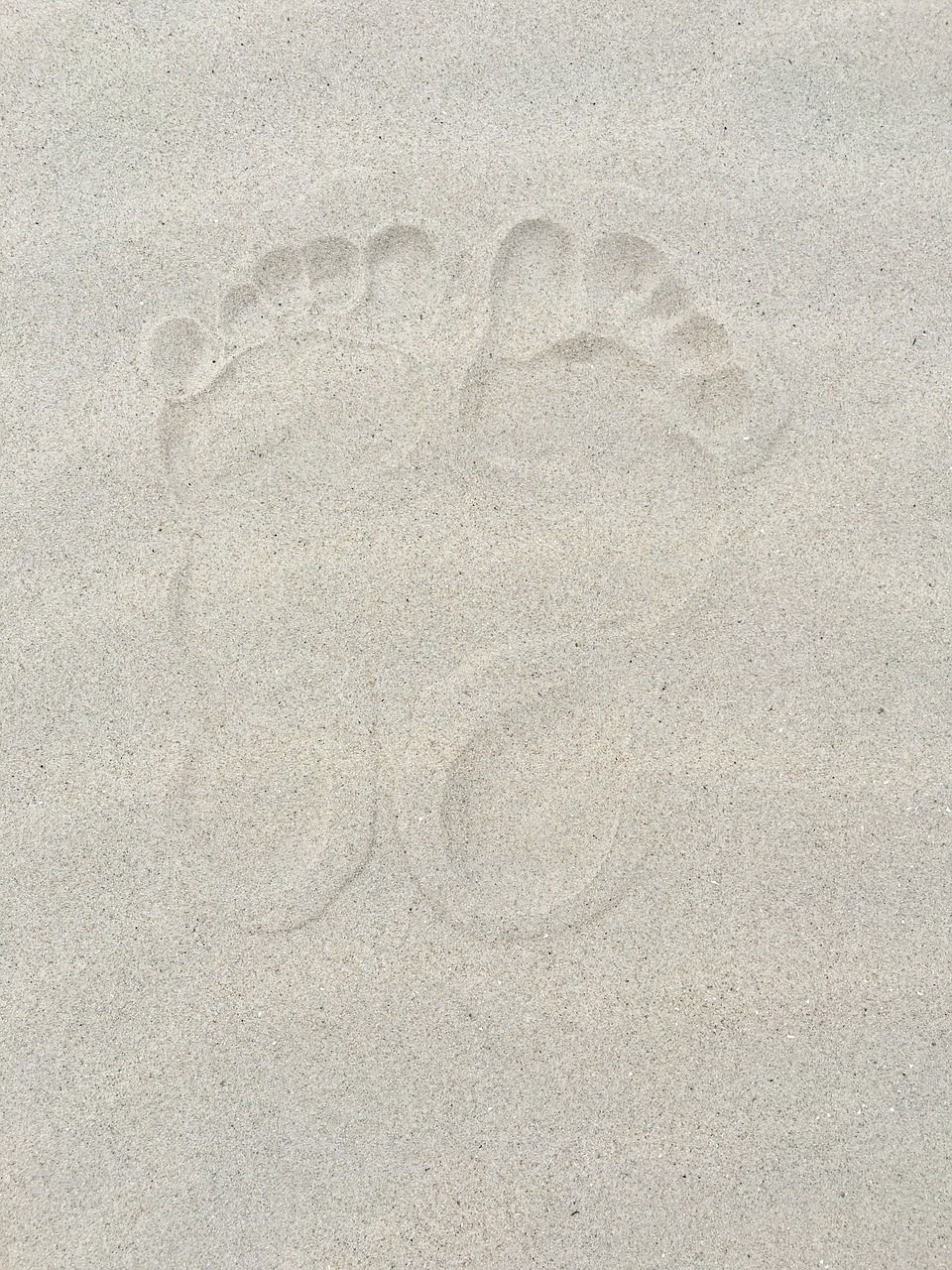 sand footprints prints free photo