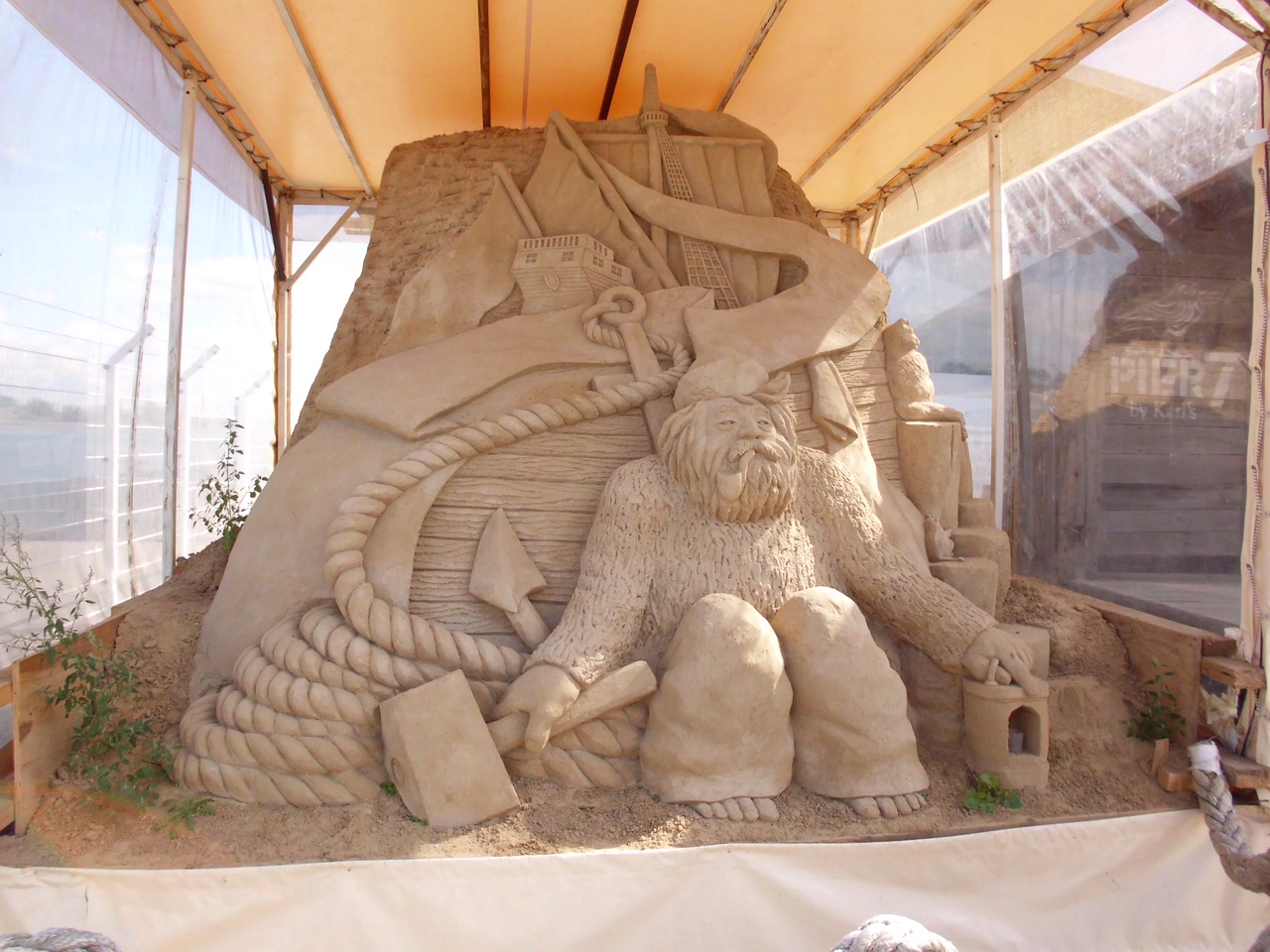 sand sand sculpture artwork free photo