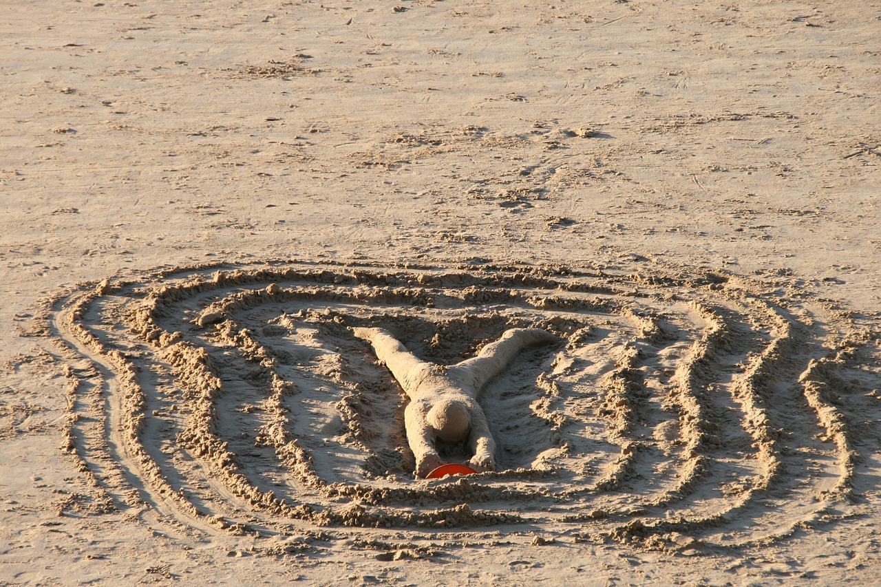 sand man beach free photo