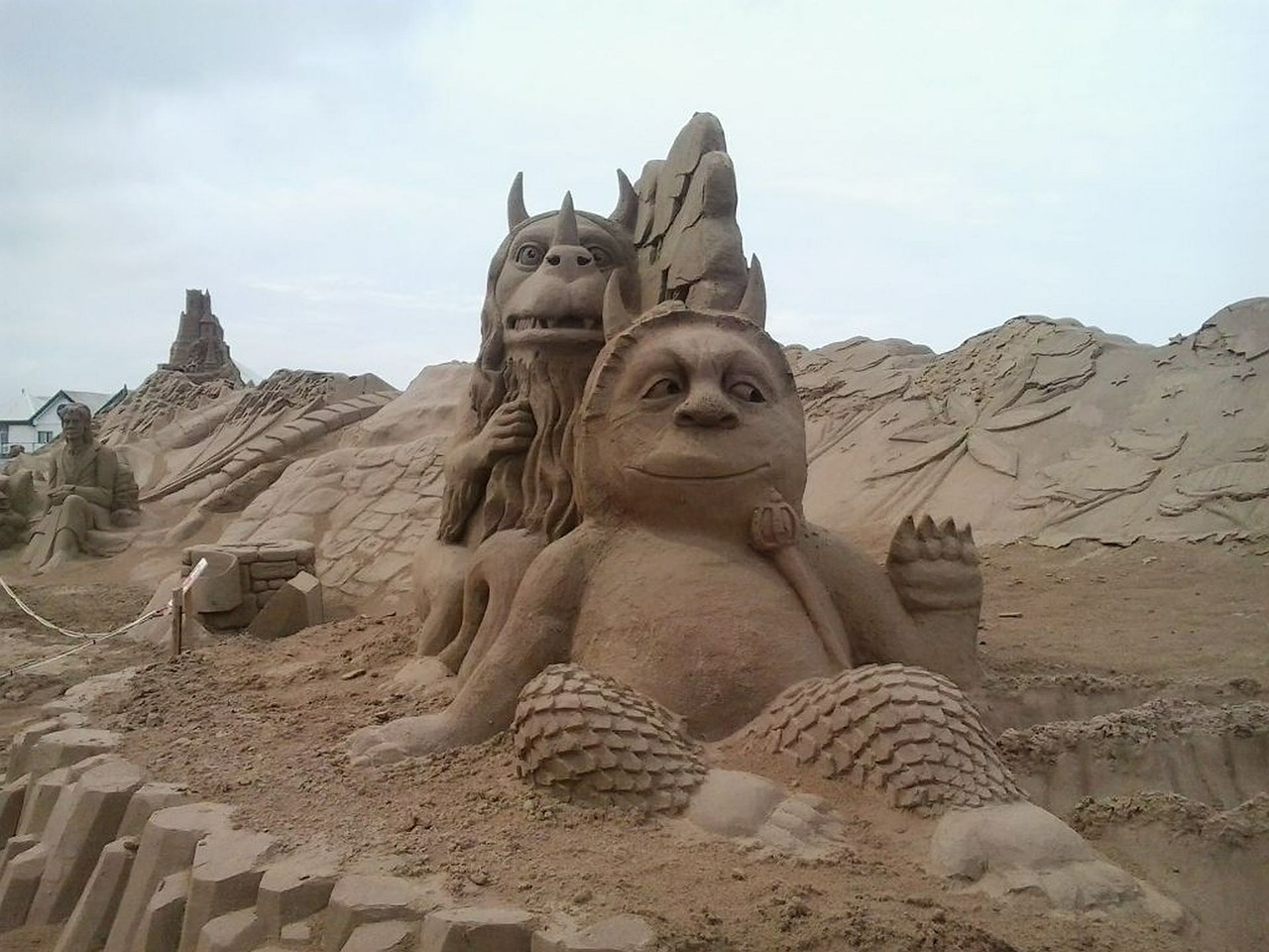 sand sculpture exhibition free photo