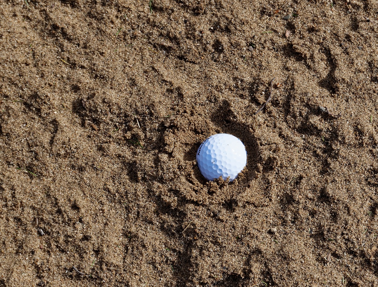 sand golf bunker free photo