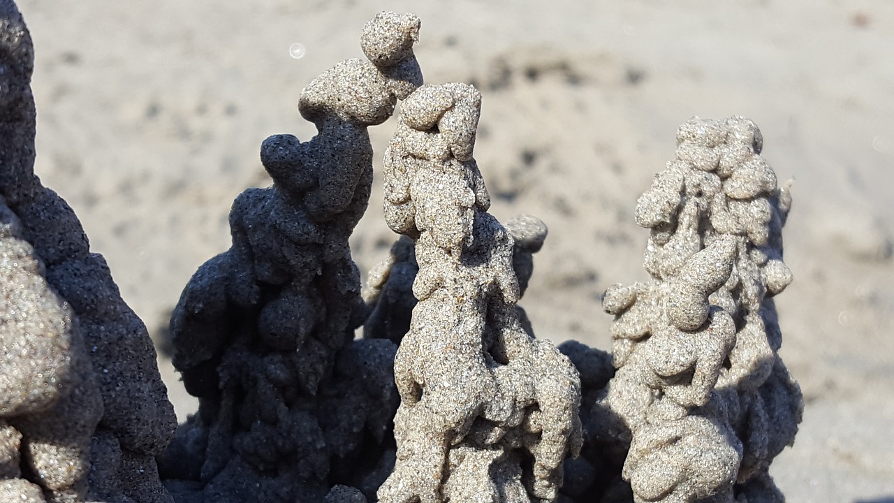 sand castle river bay sand free photo