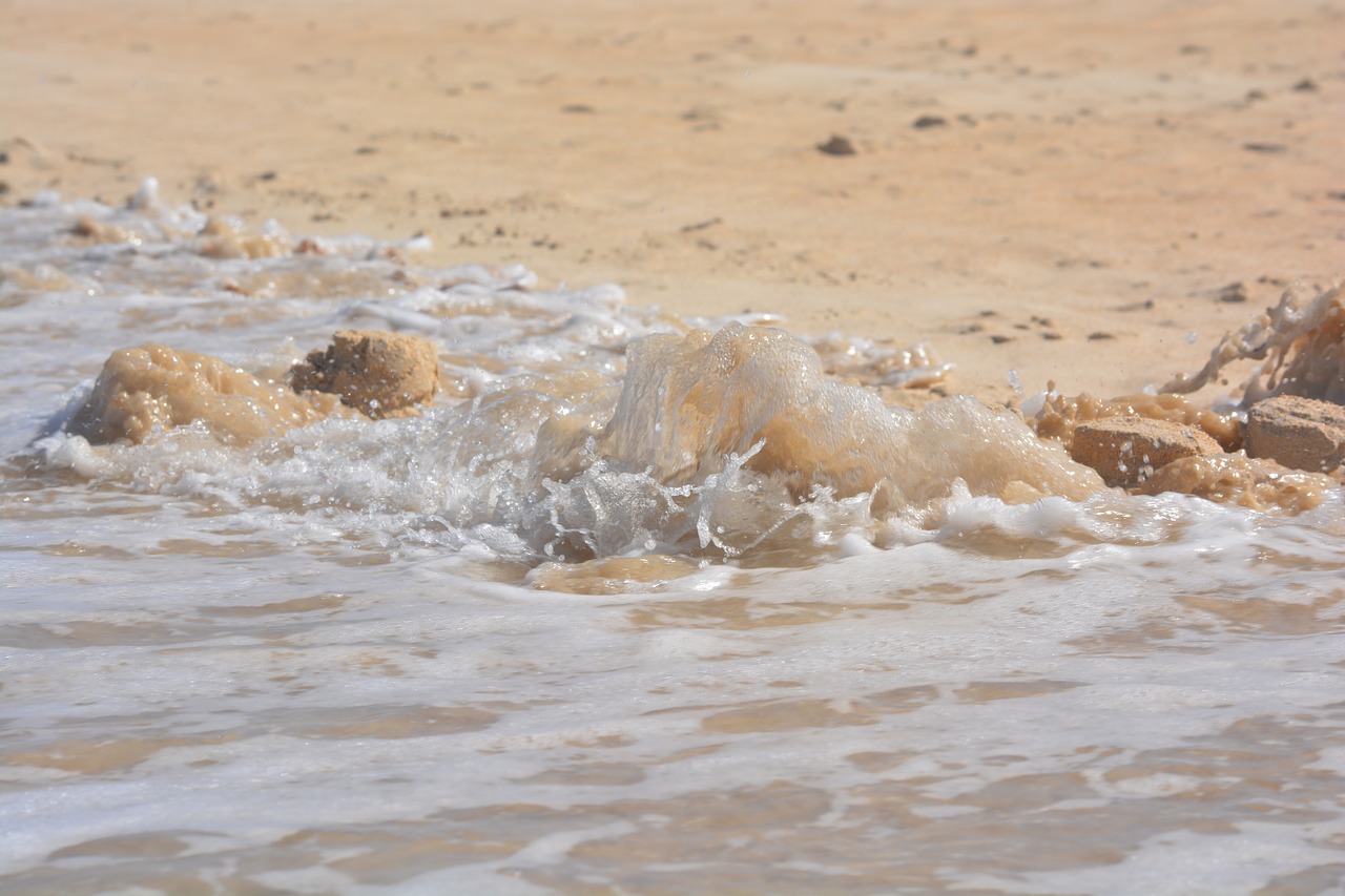 sand castle devastation waves free photo