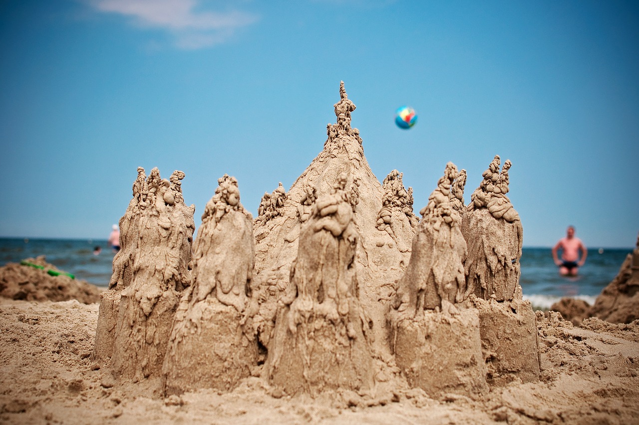 sand castle beach holidays free photo