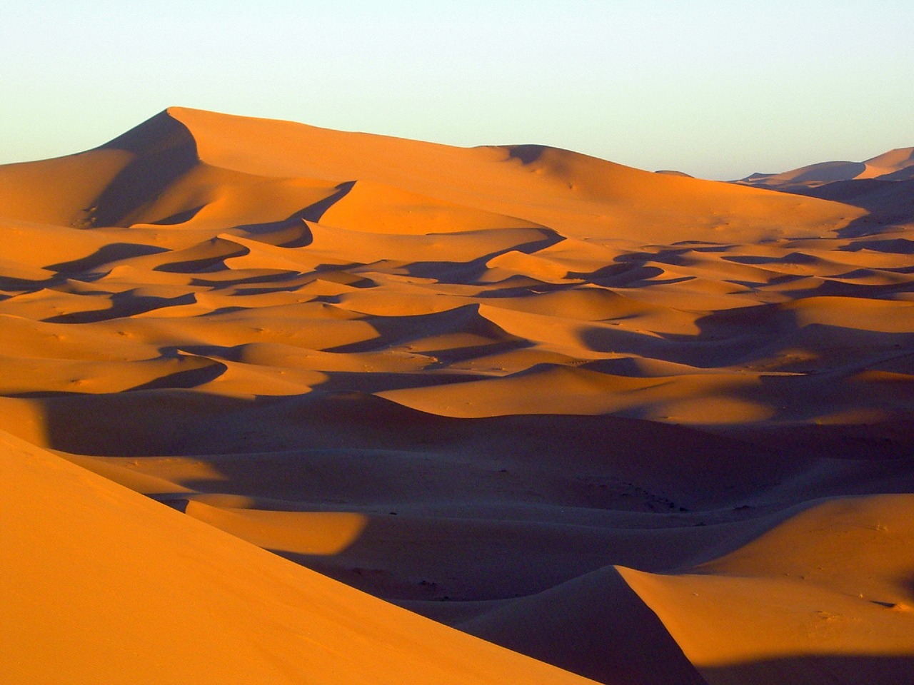 sand dunes shadows landscape free photo