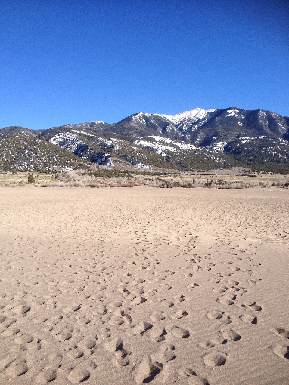 sand dunes colorado mountains free photo