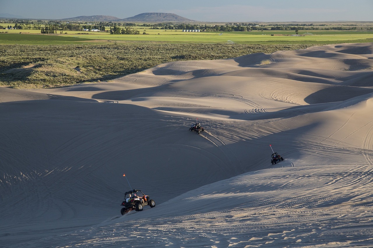 sand dunes landscape dune buggies free photo