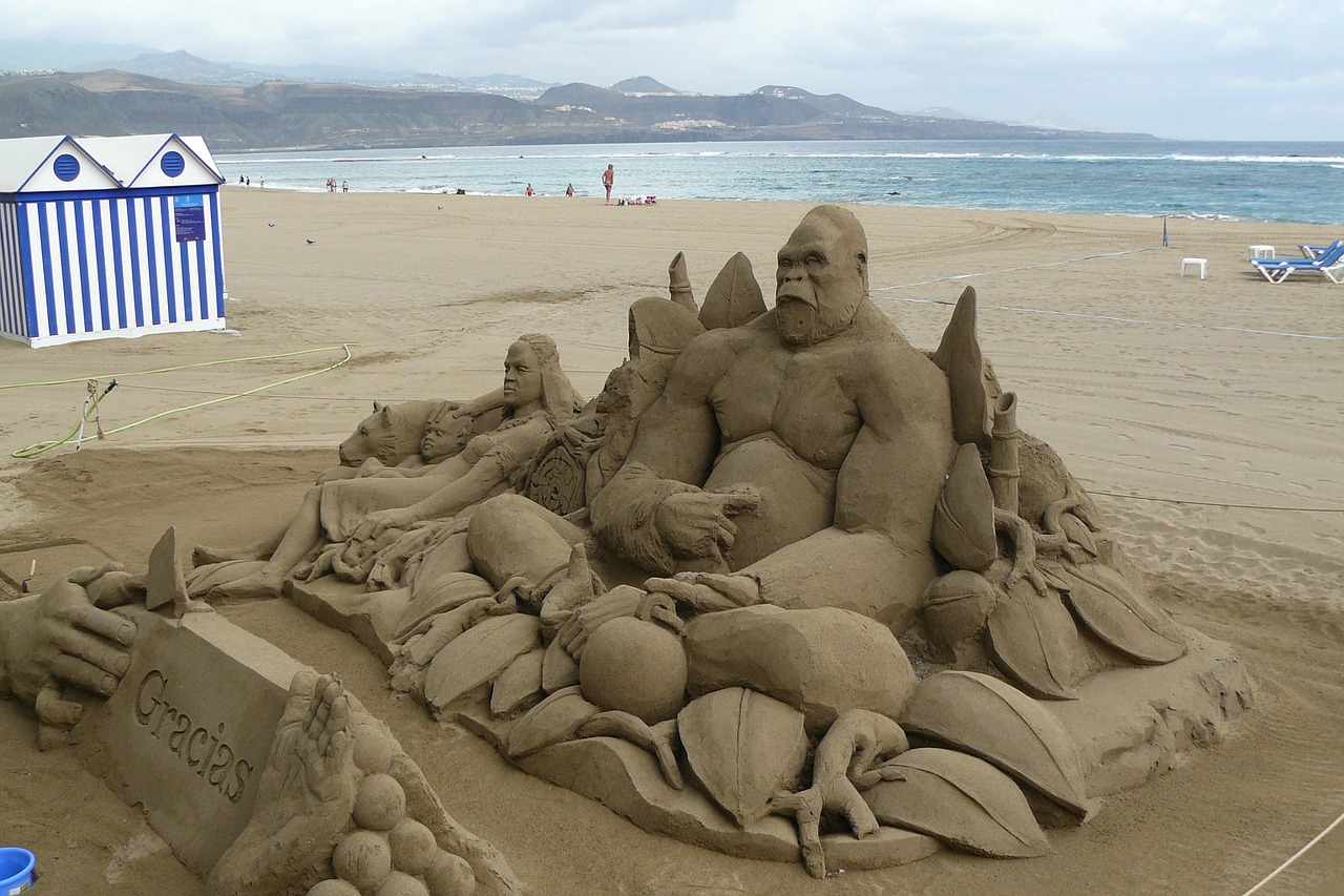sand figure sand sculpture sand art free photo