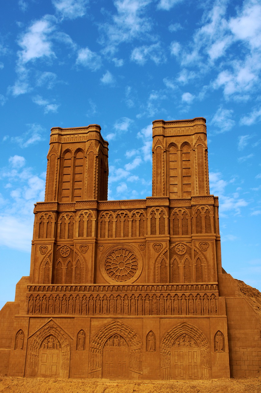 sand sculpture  sand  church free photo