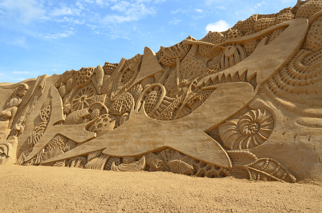 sand sculptures art sculpture free photo