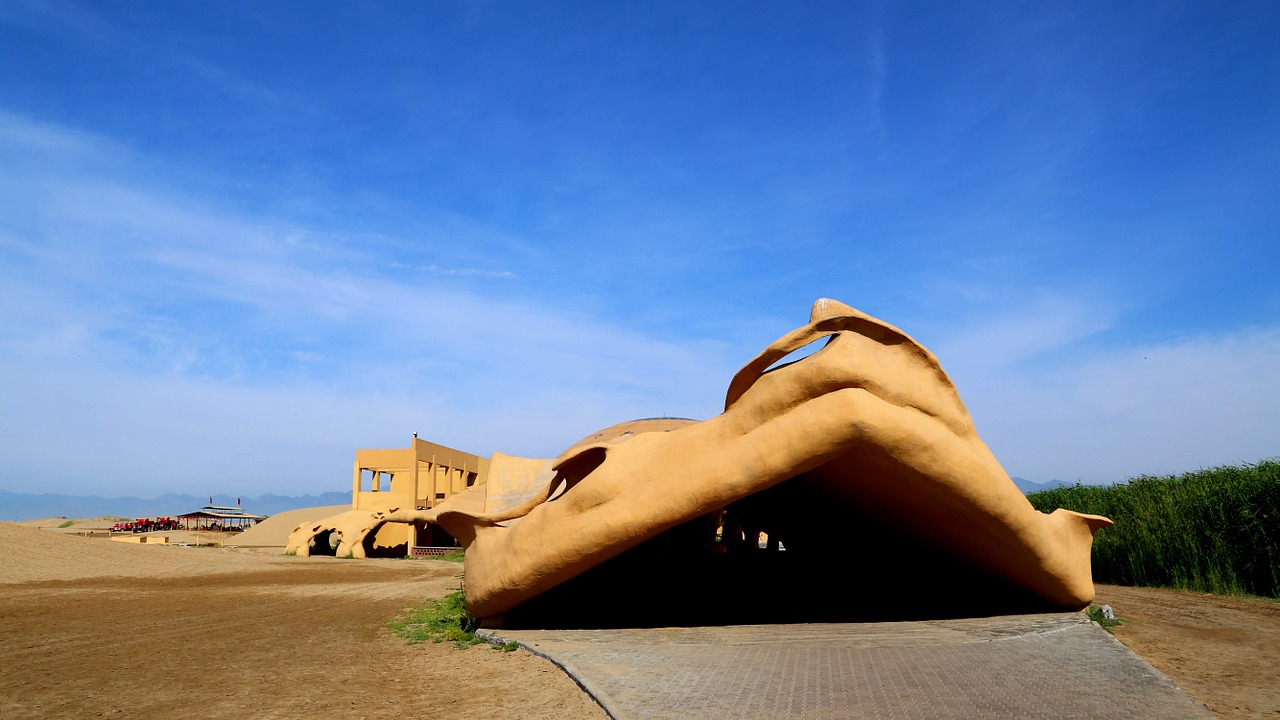 sand sea the scenery blue sky free photo