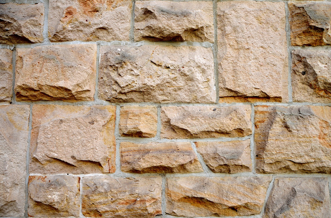sand stone wall structure free photo