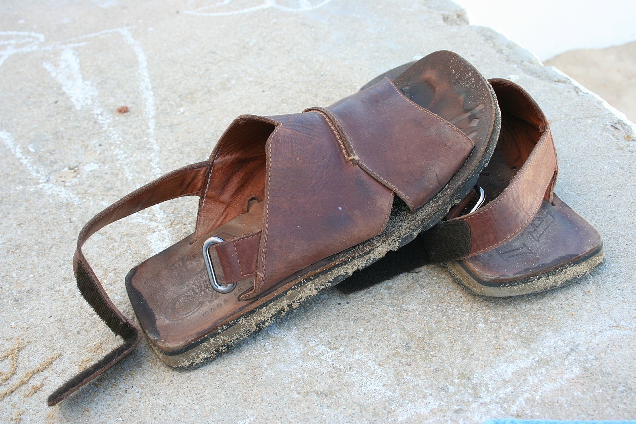 sandal summer leather free photo