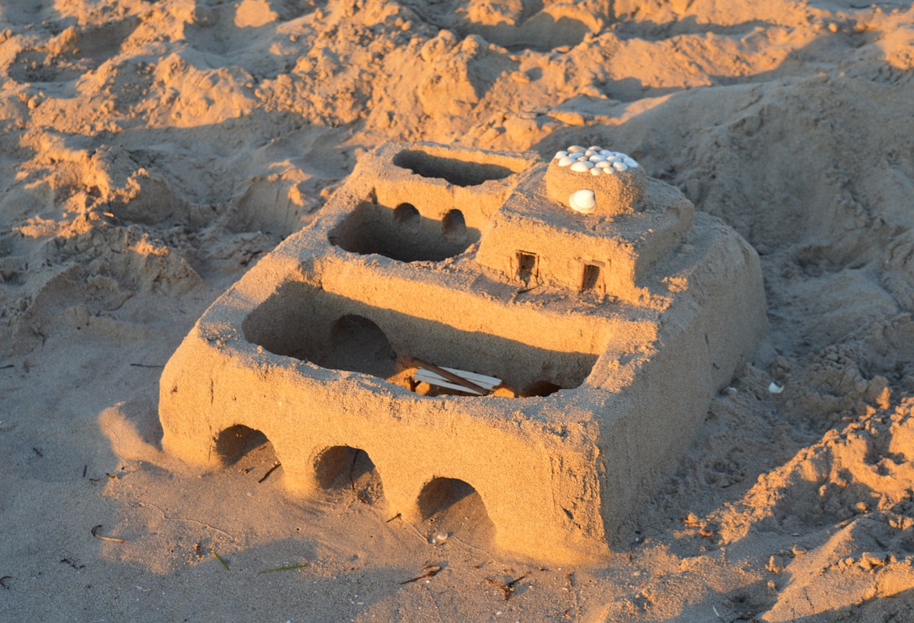 sandcastle beach sand free photo