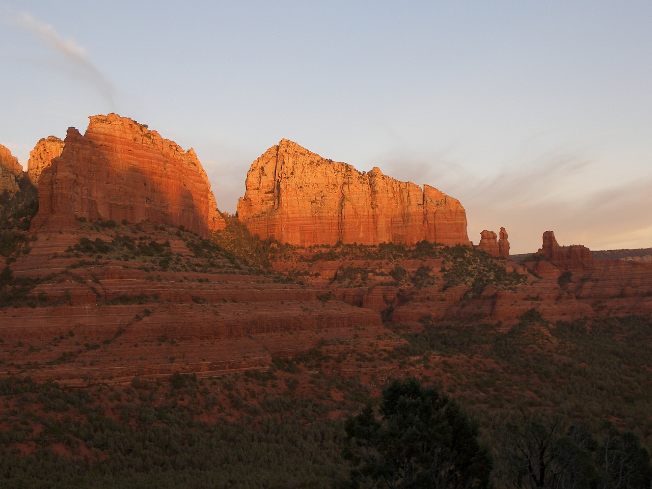 sandstone cliffs geological formations view free photo