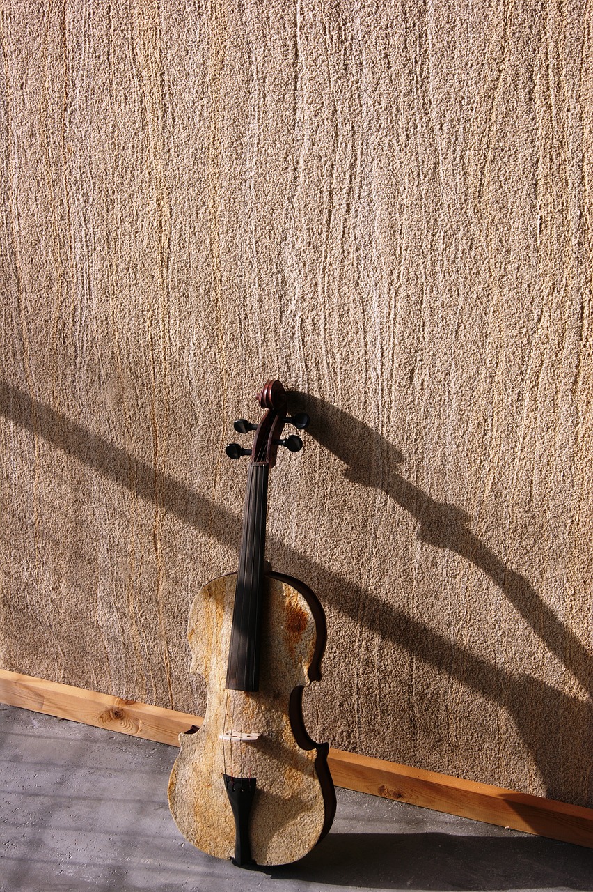 violin wall shadow free photo