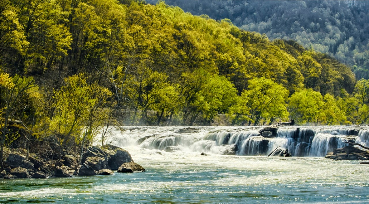 sandstone falls waterfall landscape free photo