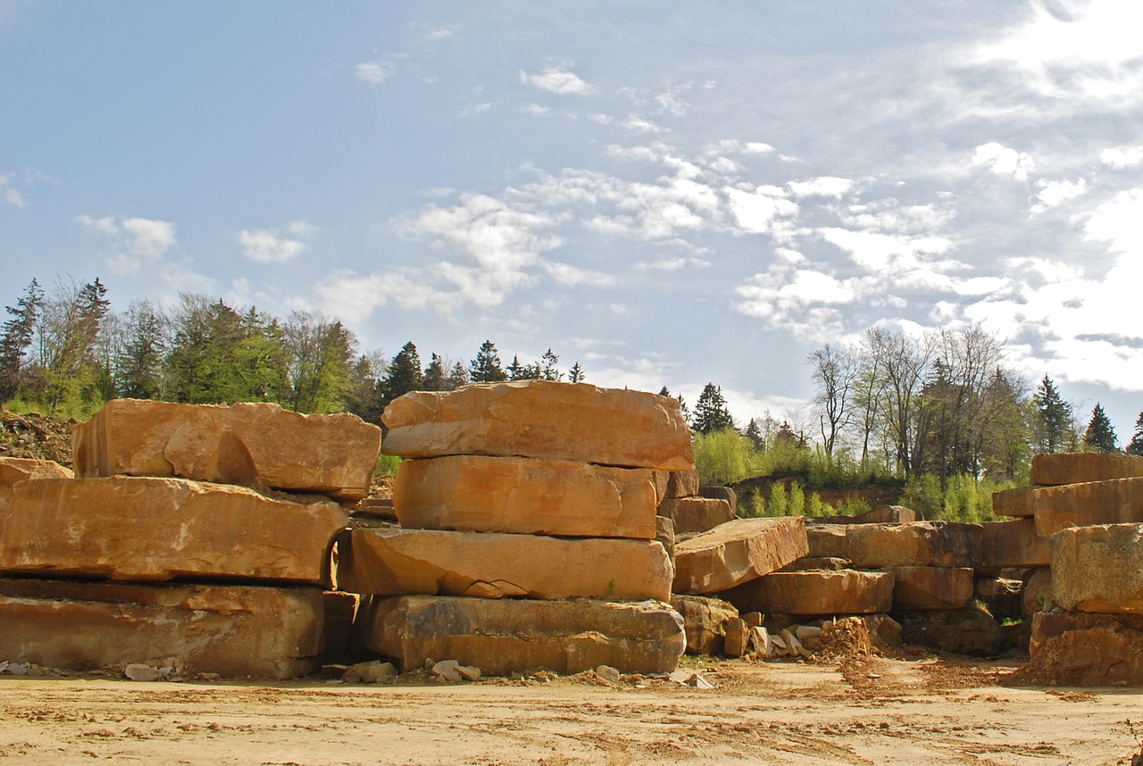 sandstone from obernkirchen quarry bückeberg free photo