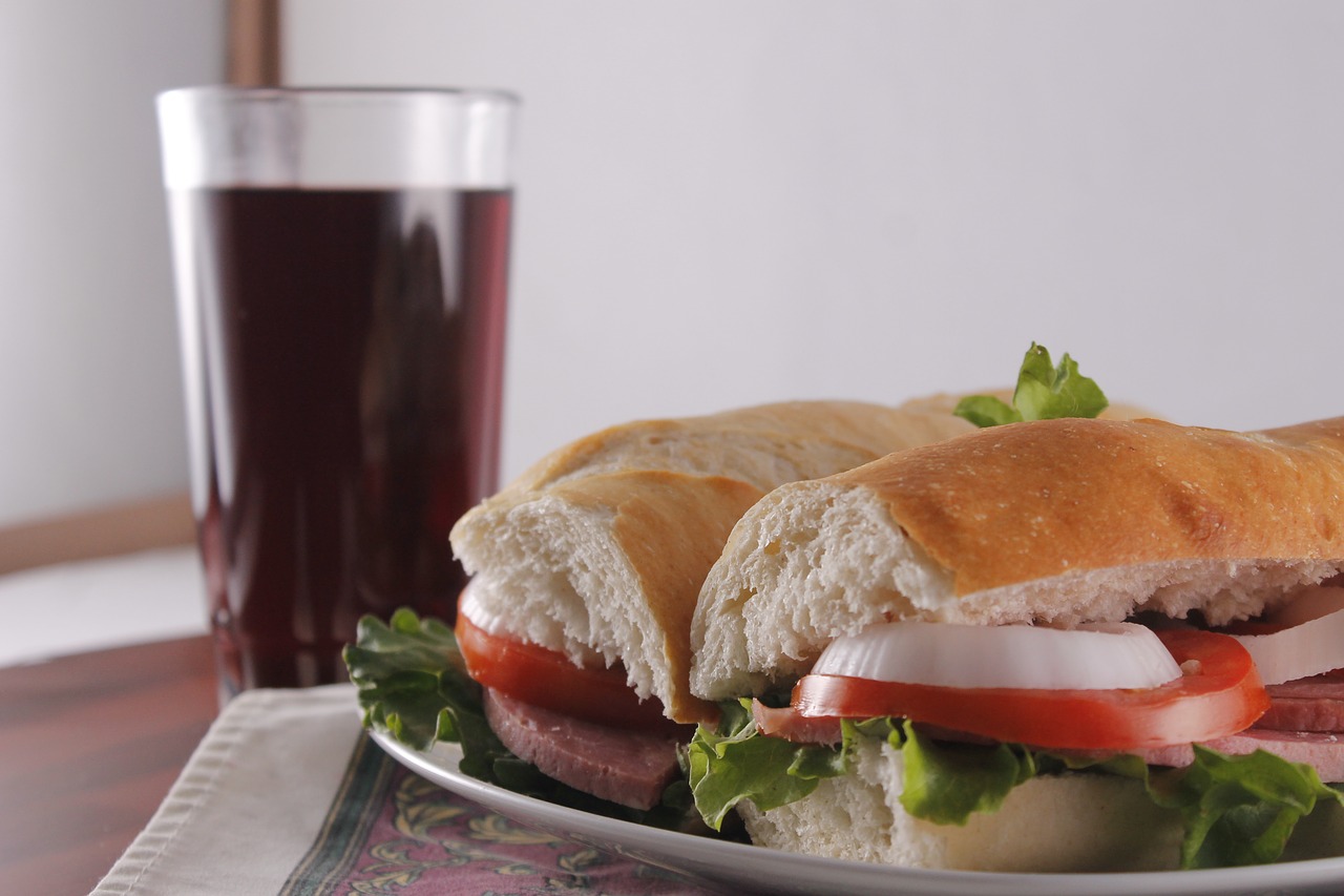 sandwich wine food free photo