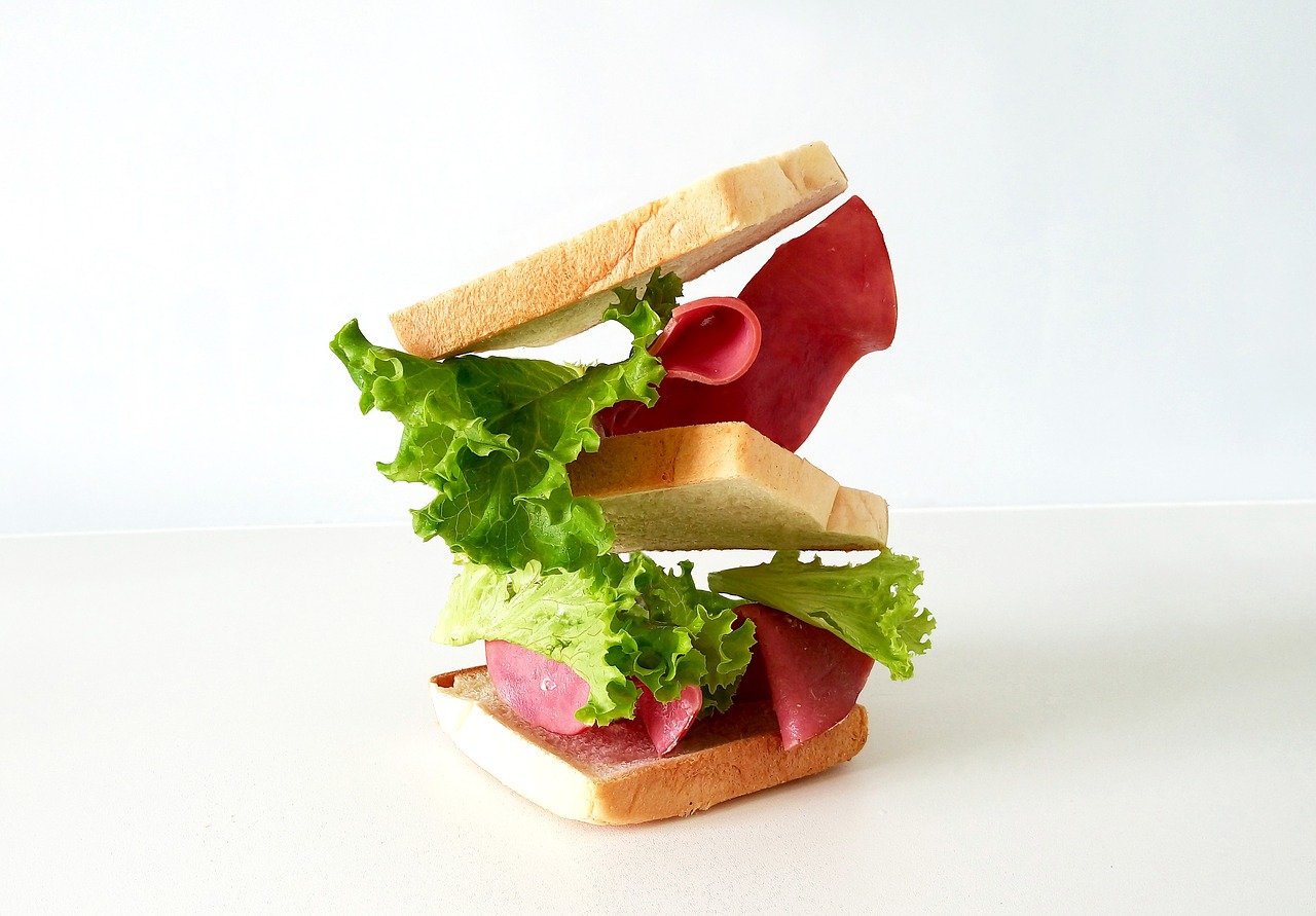 sandwich  bread  salad free photo