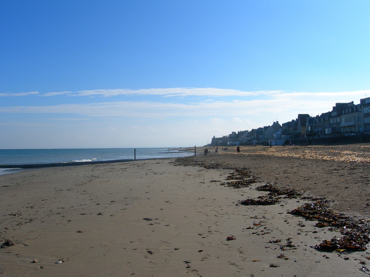 sandy beach normandy france free photo