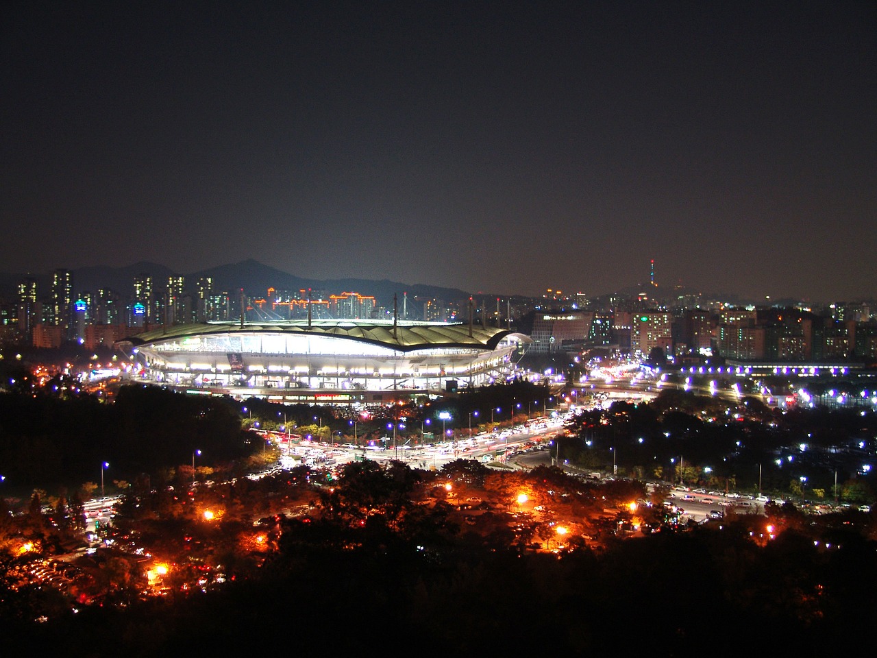 sangam stadium korea seoul free photo