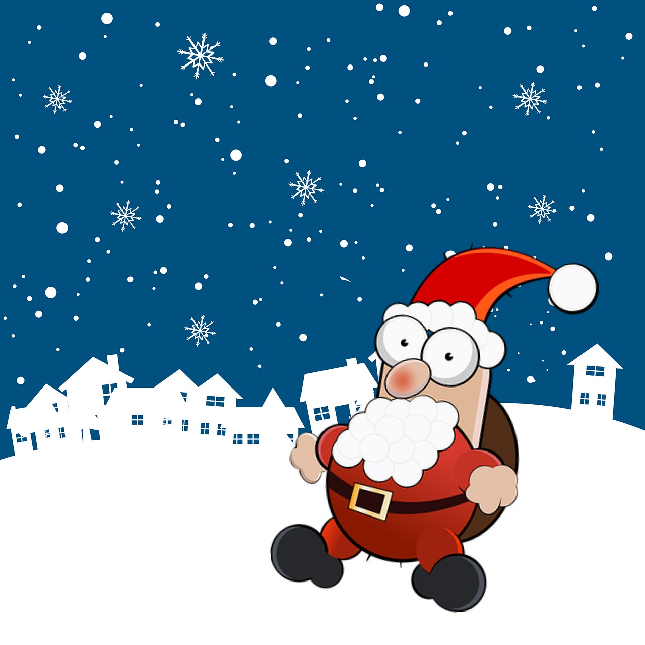 santa christmas night free photo