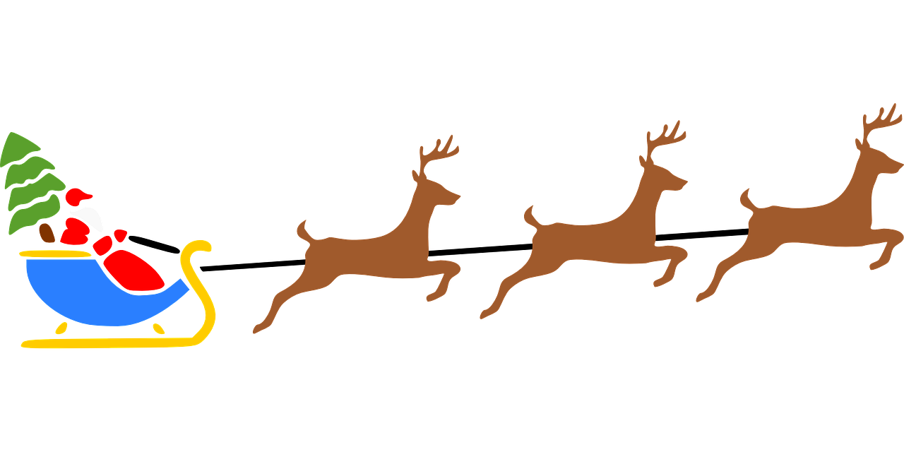 santa christmas reindeer free photo