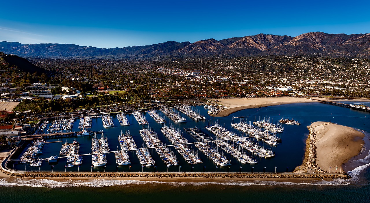 santa barbara california marina free photo