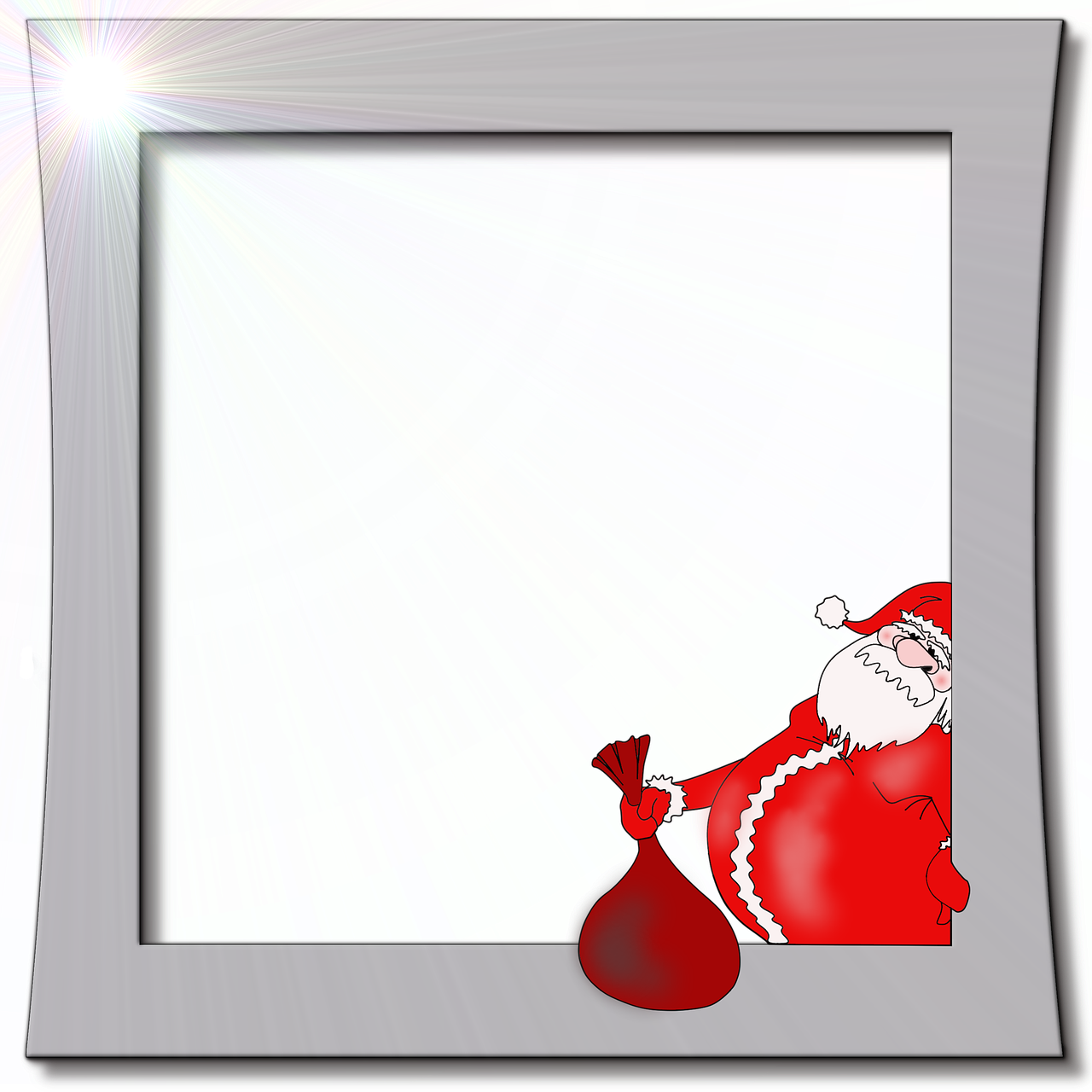 santa claus photo frame photo free photo