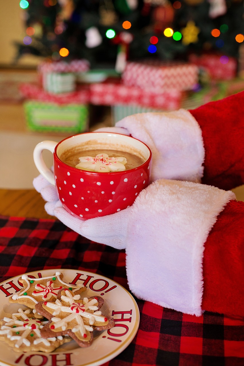 santa claus santa hot chocolate free photo