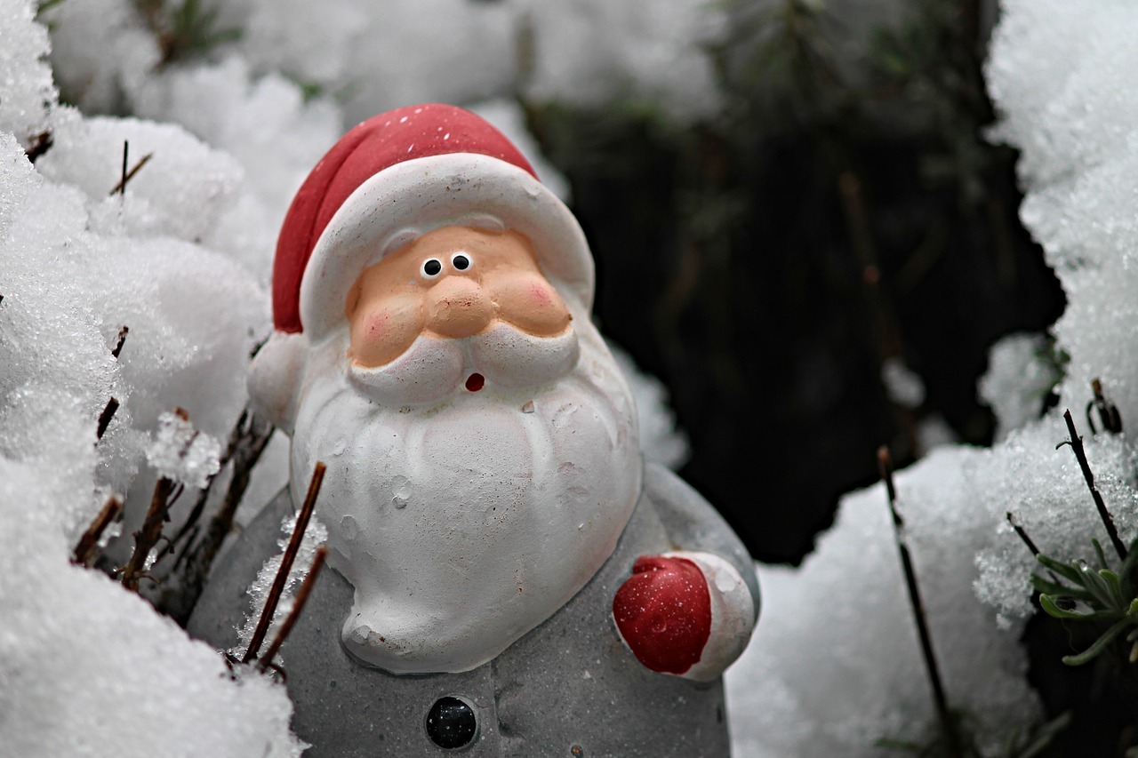 santa claus snow winter free photo