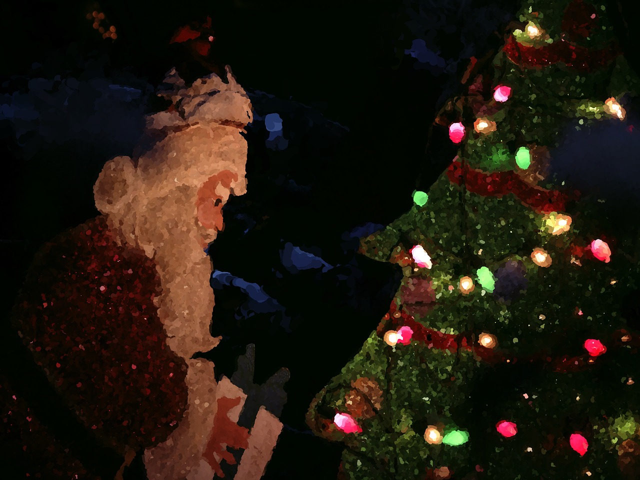 santa clause christmas tree christmas free photo