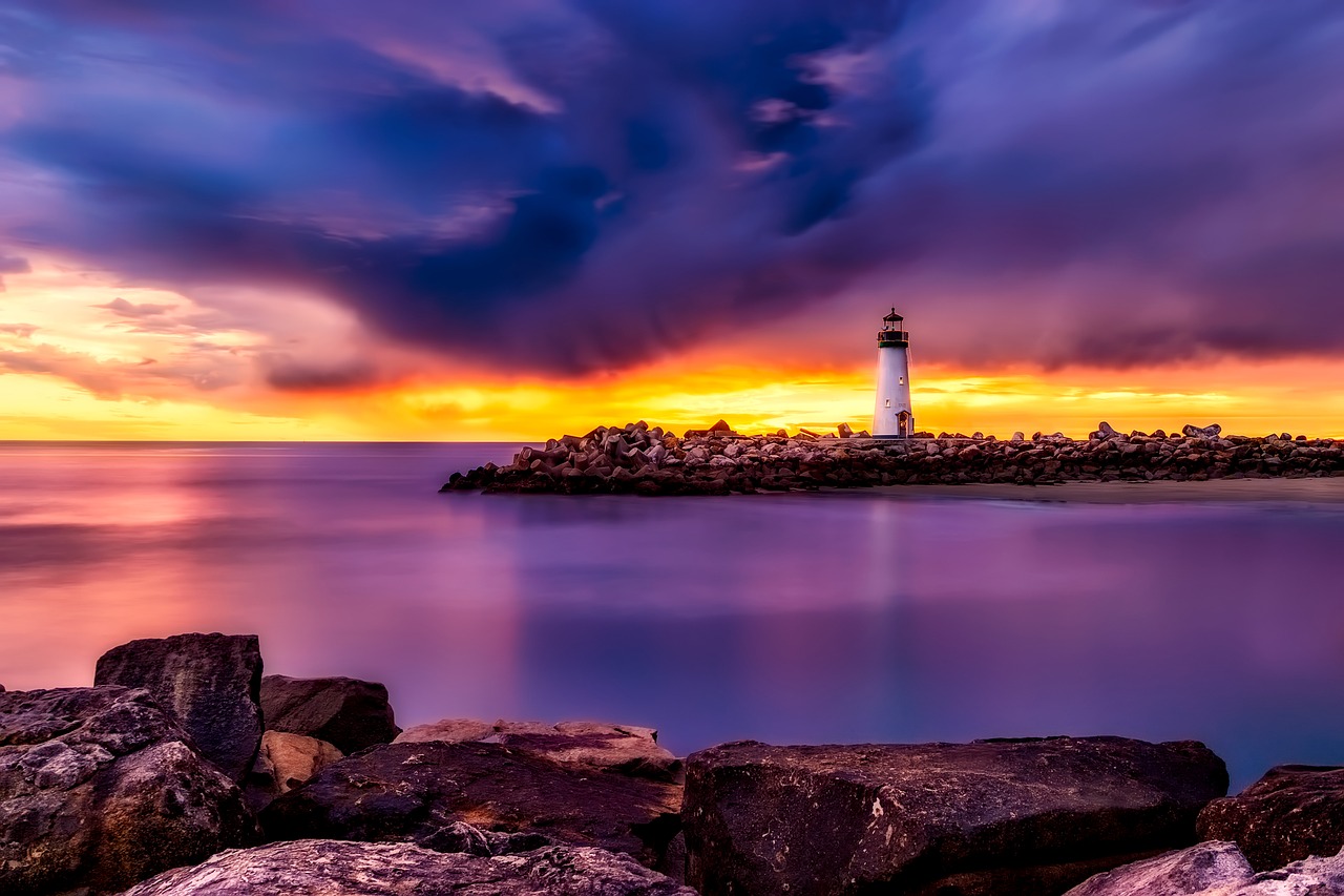 santa cruz california lighthouse free photo