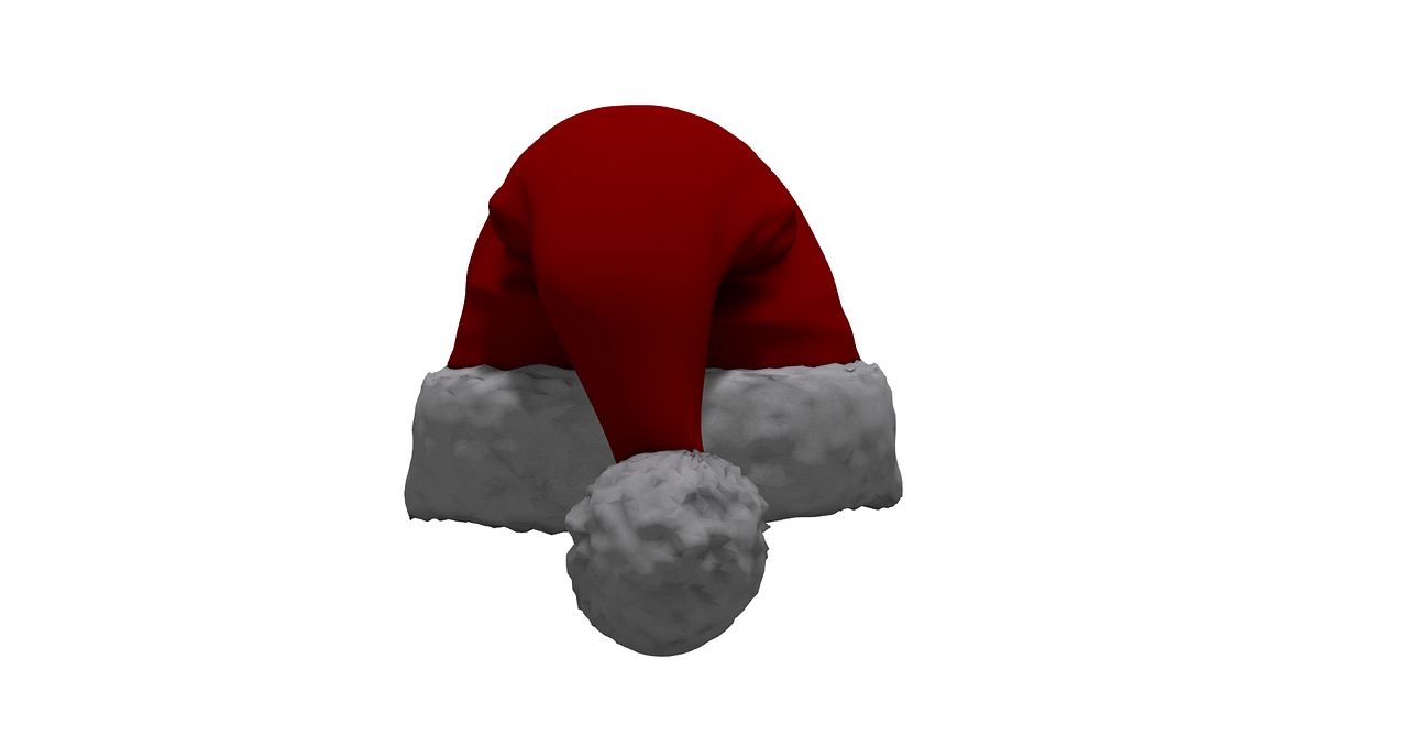 santa hat bobble red free photo