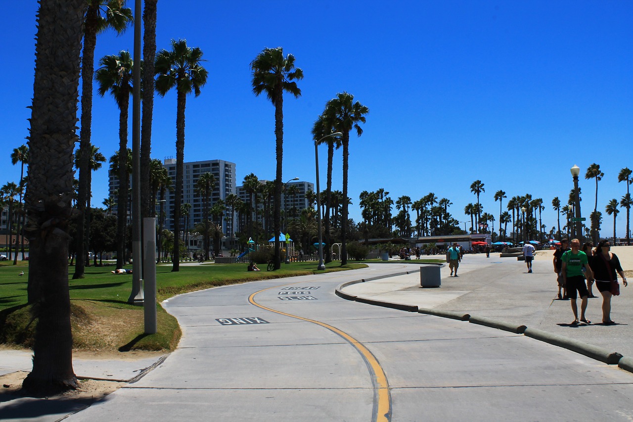 santa monica california road free photo