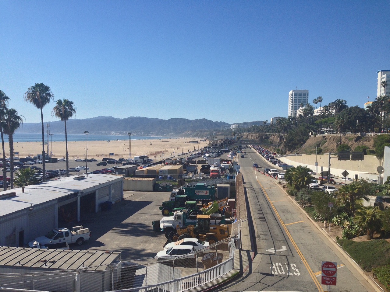 santa monica shore sky free photo