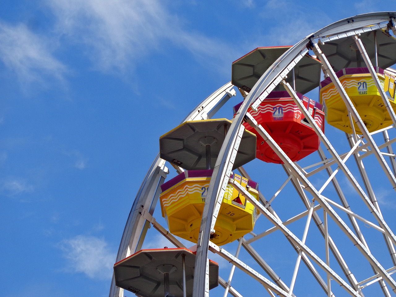 santa monica pier carousel free photo