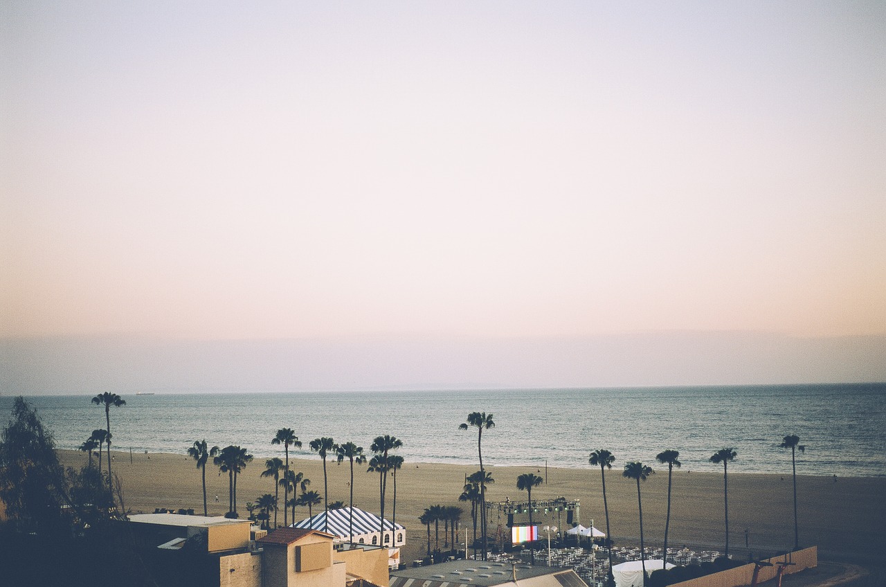 santa monica beach sand free photo