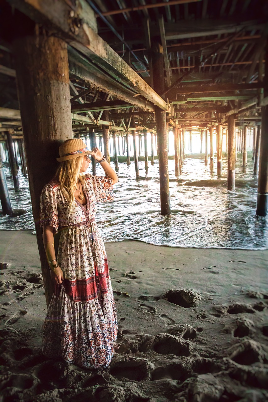 santa monica pier sunset free photo